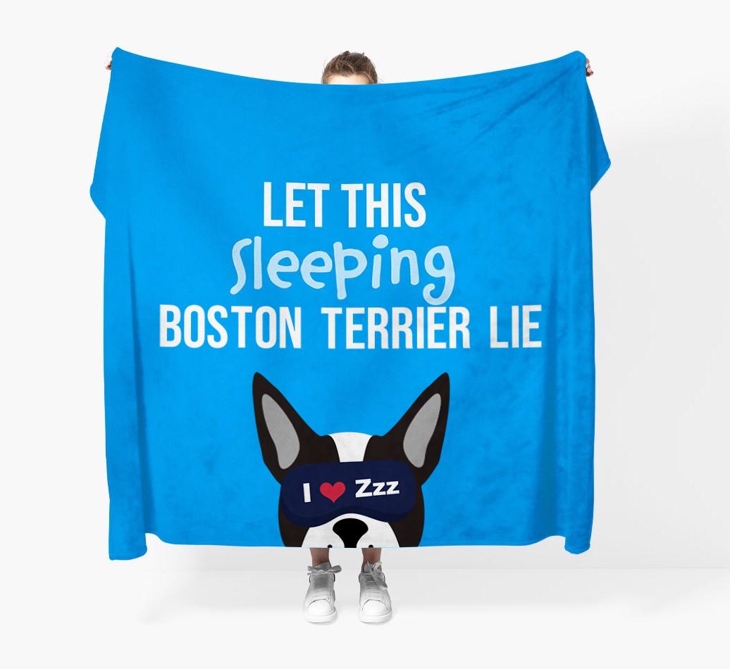 'Let that sleepy dog lie' - Personalized {breedFullName} Blanket