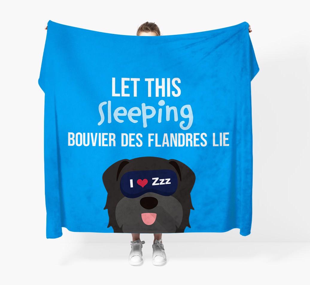 'Let that sleepy dog lie' - Personalized {breedFullName} Blanket