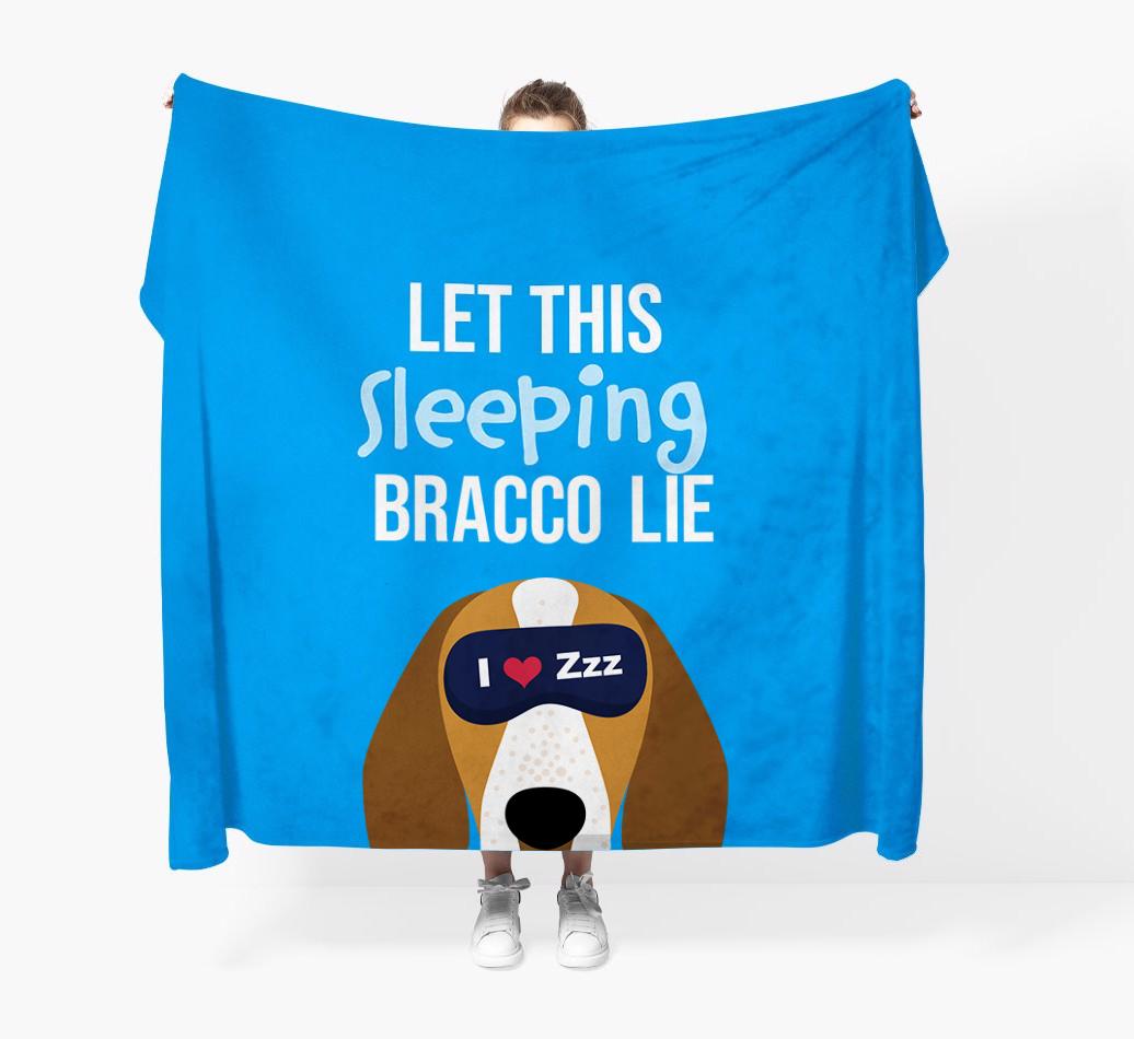 'Let that sleepy dog lie' - Personalized {breedFullName} Blanket