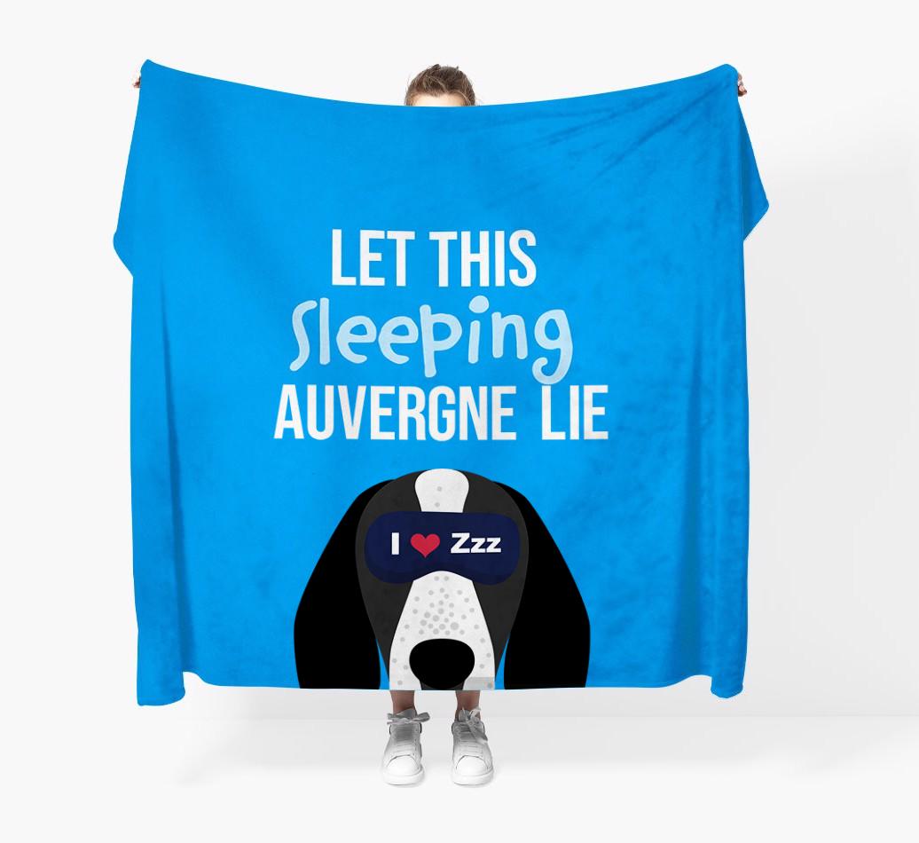'Let that sleepy dog lie' - Personalized {breedFullName} Blanket