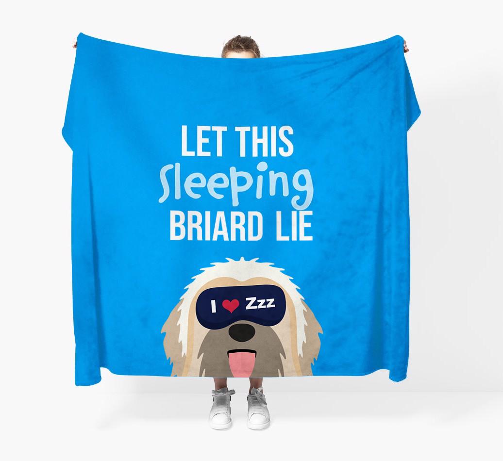 'Let that sleepy dog lie' - Personalized {breedFullName} Blanket