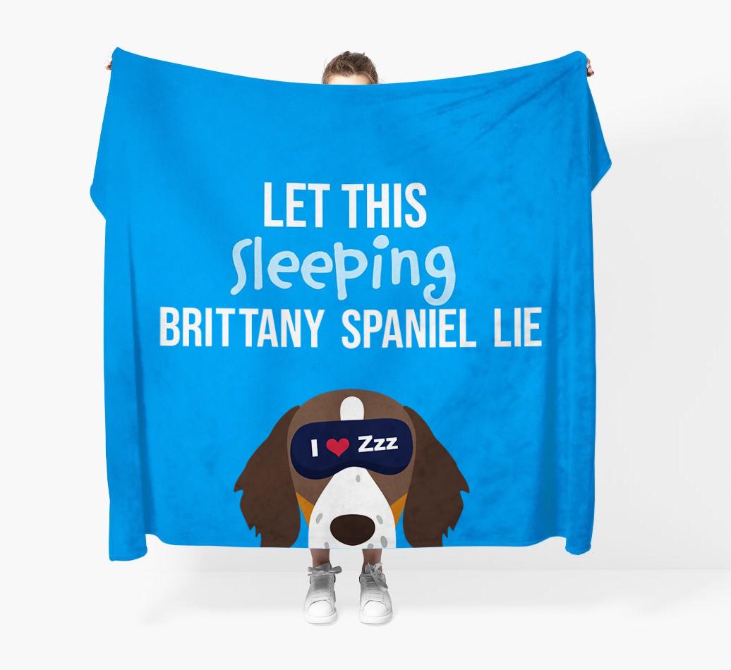 'Let that sleepy dog lie' - Personalized {breedFullName} Blanket