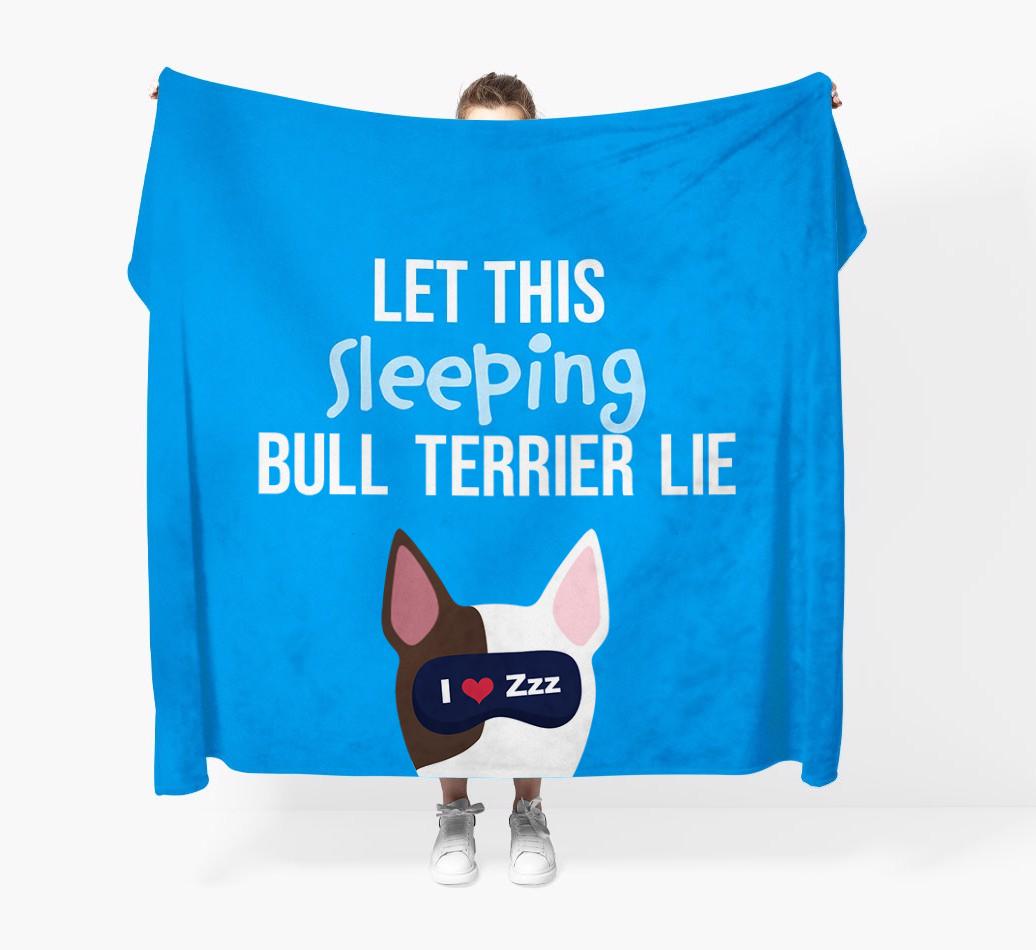 'Let that sleepy dog lie' - Personalized {breedFullName} Blanket