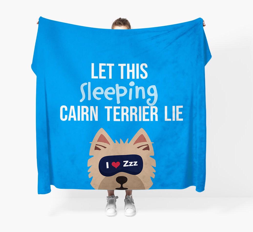 'Let that sleepy dog lie' - Personalized {breedFullName} Blanket