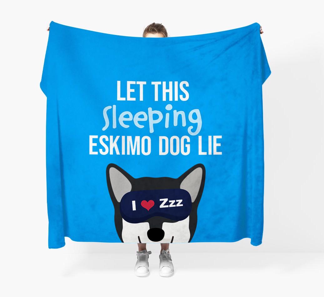 'Let that sleepy dog lie' - Personalized {breedFullName} Blanket