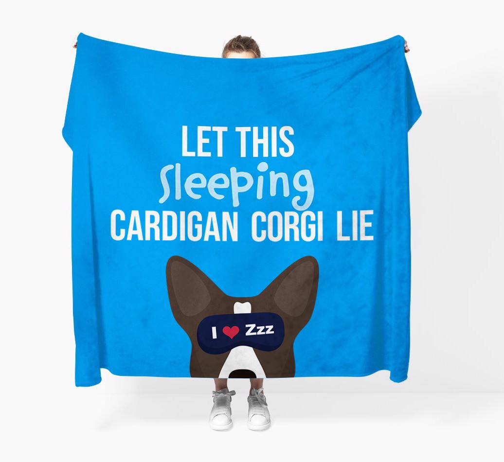 'Let that sleepy dog lie' - Personalized {breedFullName} Blanket