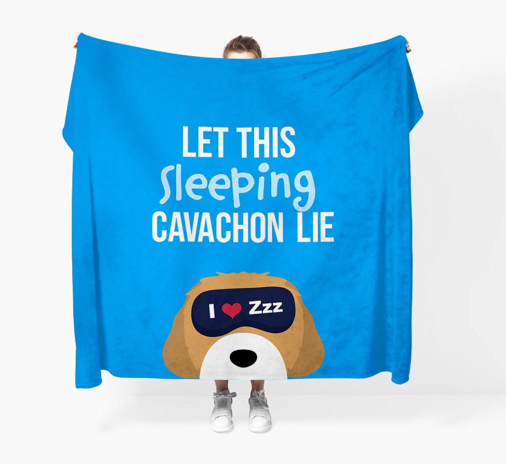 'Let that sleepy dog lie' - Personalized {breedFullName} Blanket