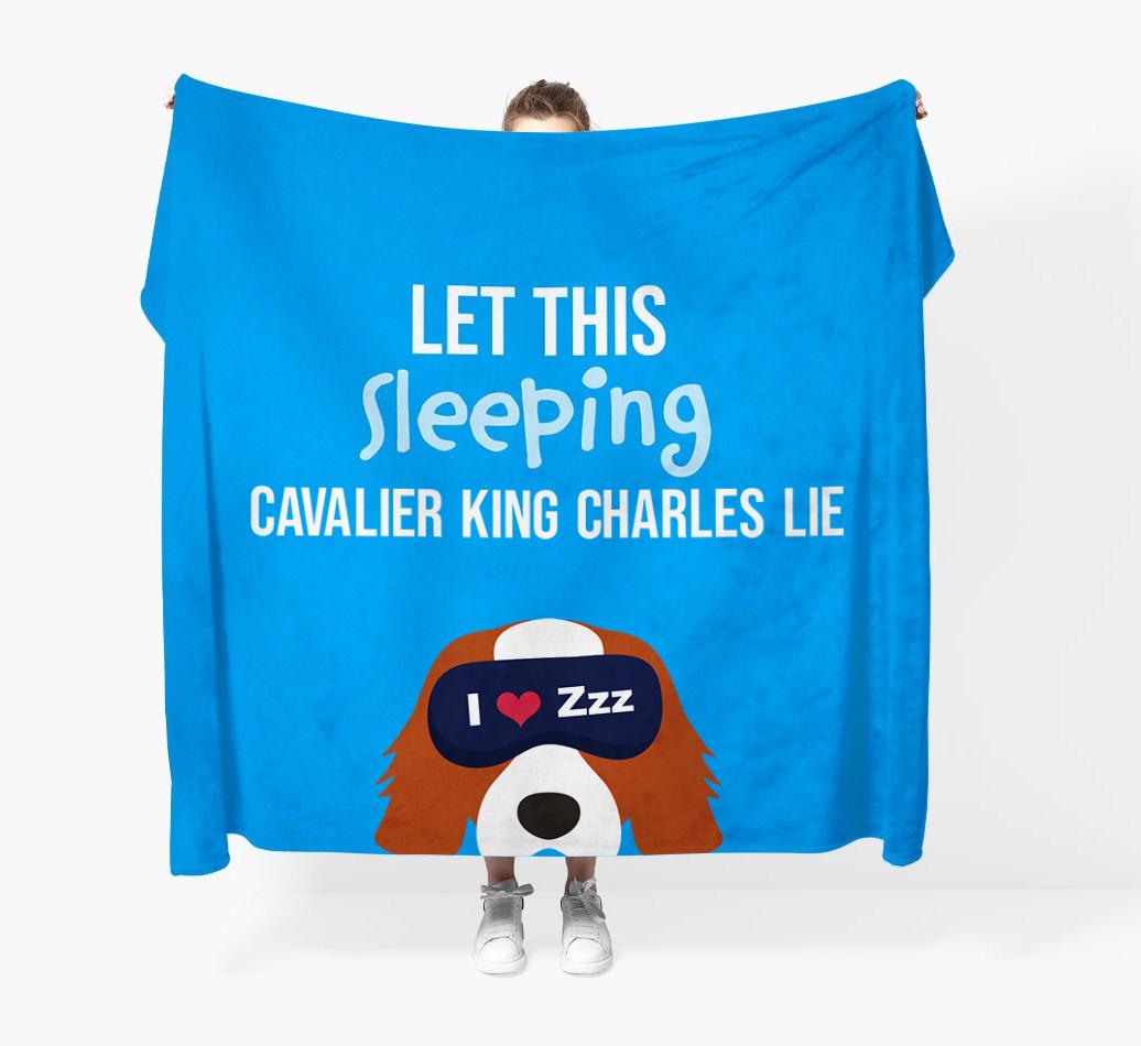 'Let that sleepy dog lie' - Personalized {breedFullName} Blanket