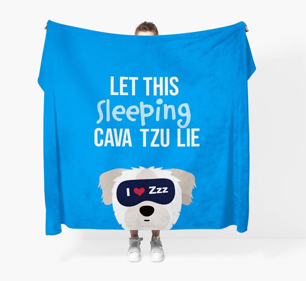 'Let that sleepy dog lie' - Personalized {breedFullName} Blanket