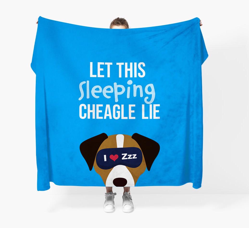 'Let that sleepy dog lie' - Personalized {breedFullName} Blanket