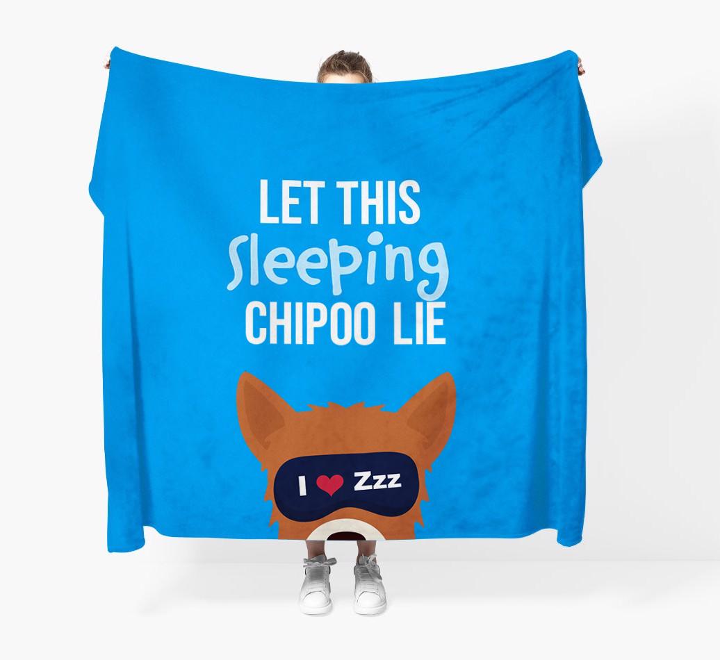 'Let that sleepy dog lie' - Personalized {breedFullName} Blanket
