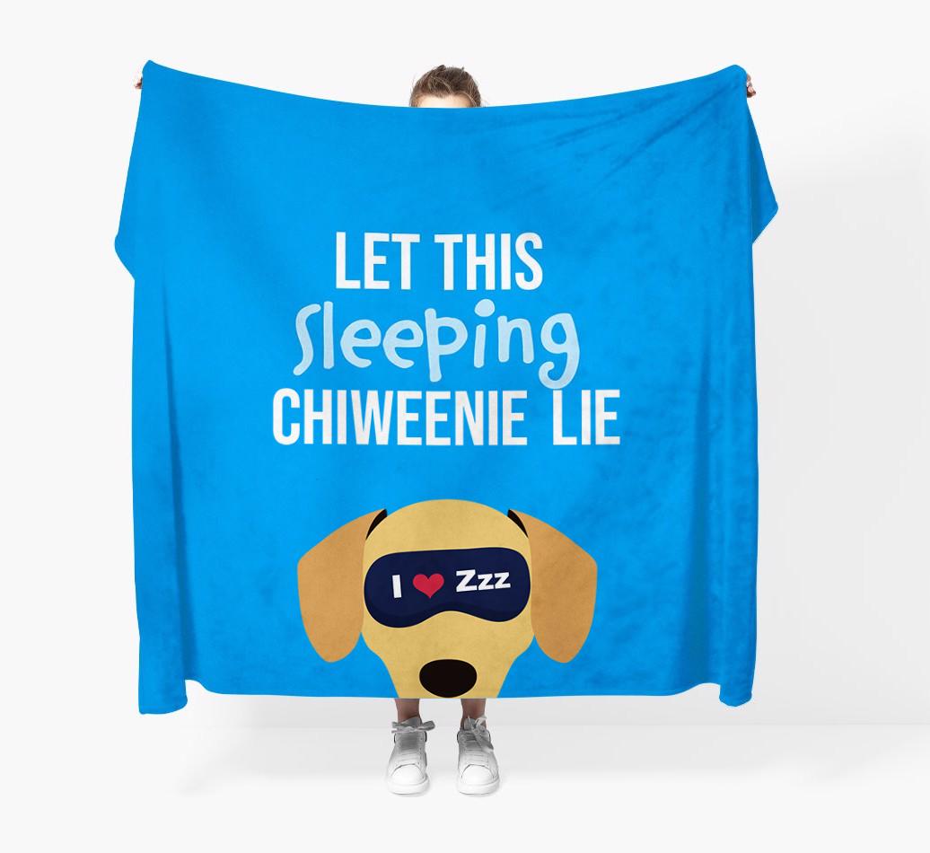 'Let that sleepy dog lie' - Personalized {breedFullName} Blanket
