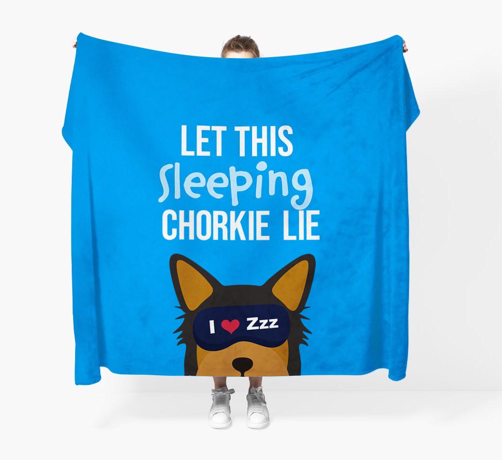 'Let that sleepy dog lie' - Personalized {breedFullName} Blanket