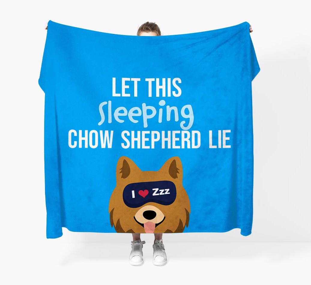 'Let that sleepy dog lie' - Personalized {breedFullName} Blanket
