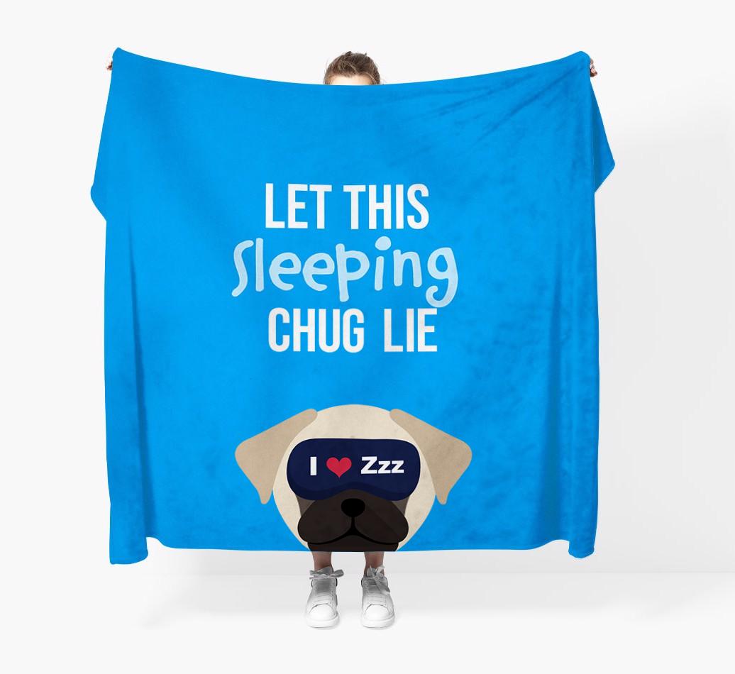 'Let that sleepy dog lie' - Personalized {breedFullName} Blanket
