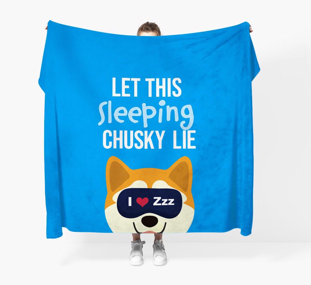 'Let that sleepy dog lie' - Personalized {breedFullName} Blanket