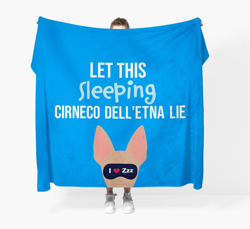 'Let that sleepy dog lie' - Personalized {breedFullName} Blanket