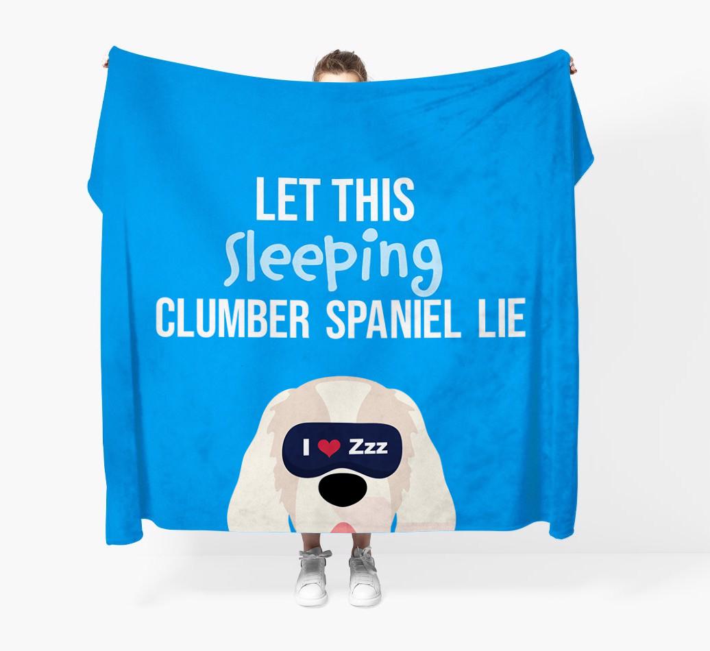 'Let that sleepy dog lie' - Personalized {breedFullName} Blanket