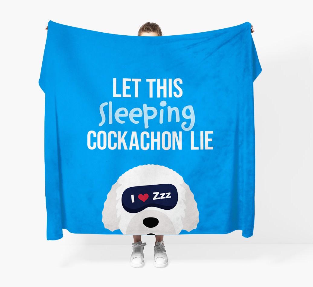 'Let that sleepy dog lie' - Personalized {breedFullName} Blanket