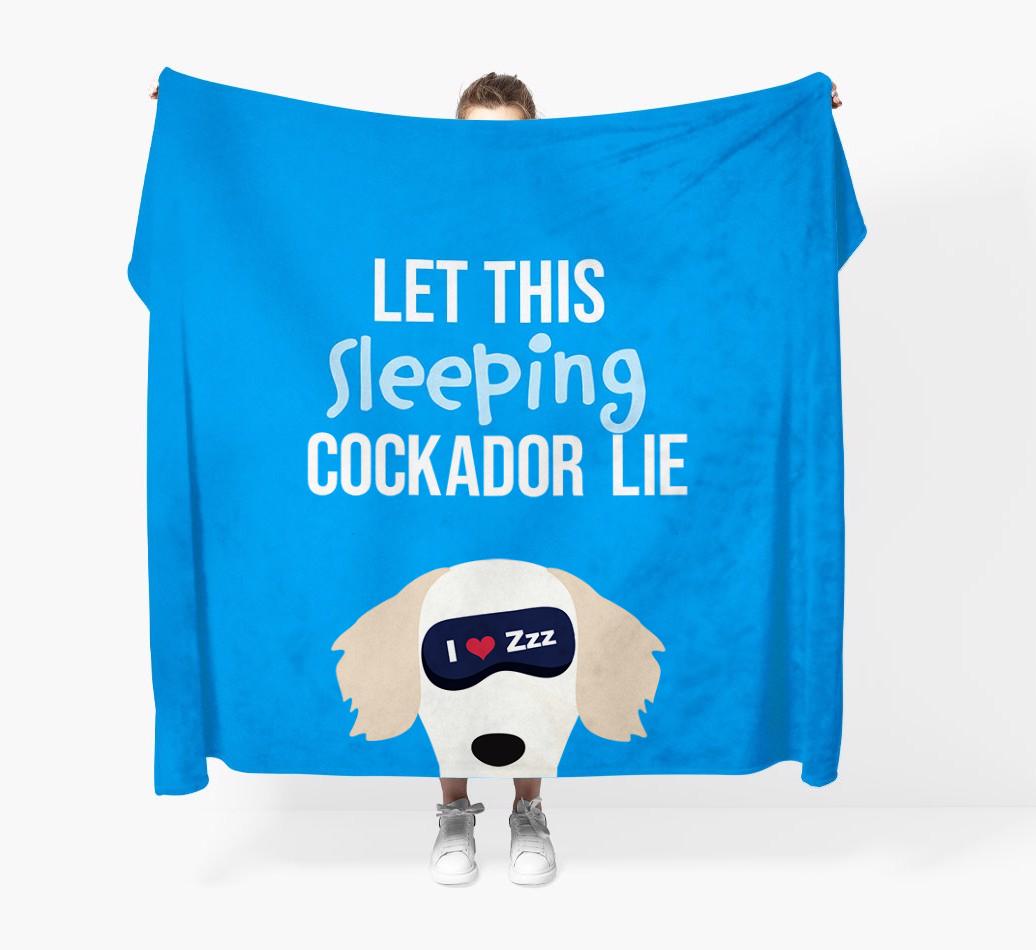 'Let that sleepy dog lie' - Personalized {breedFullName} Blanket