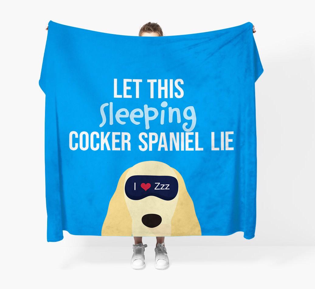 'Let that sleepy dog lie' - Personalized {breedFullName} Blanket