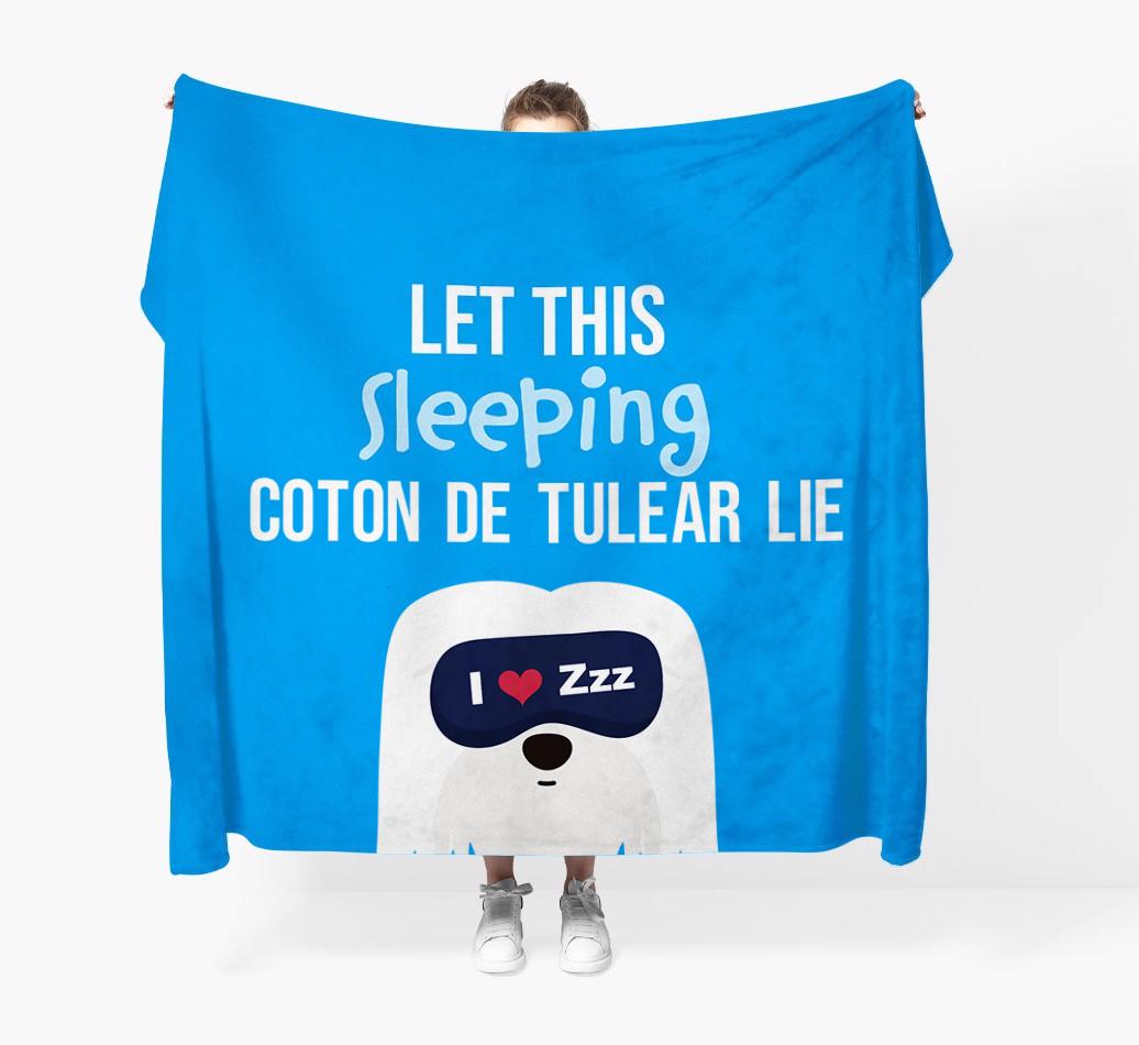 'Let that sleepy dog lie' - Personalized {breedFullName} Blanket