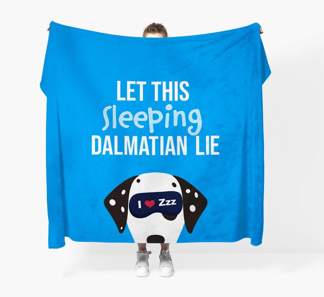 'Let that sleepy dog lie' - Personalised {breedFullName} Blanket