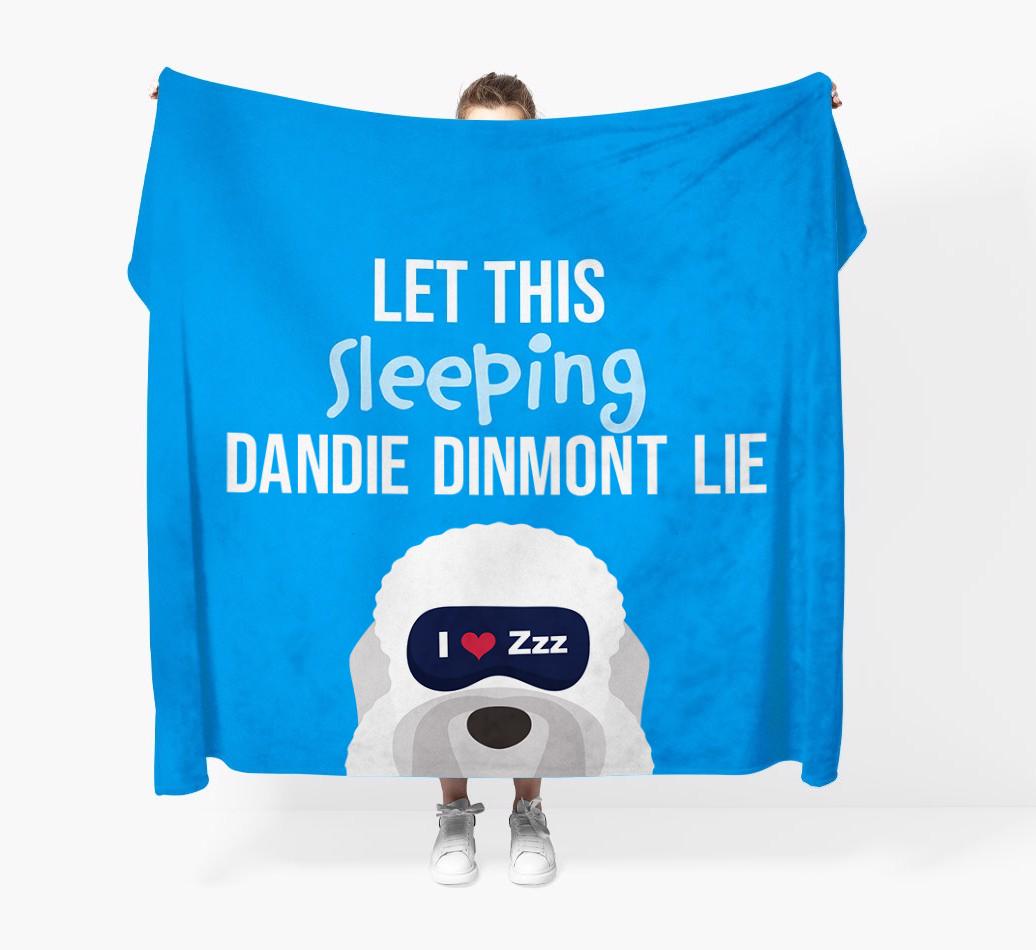 'Let that sleepy dog lie' - Personalized {breedFullName} Blanket
