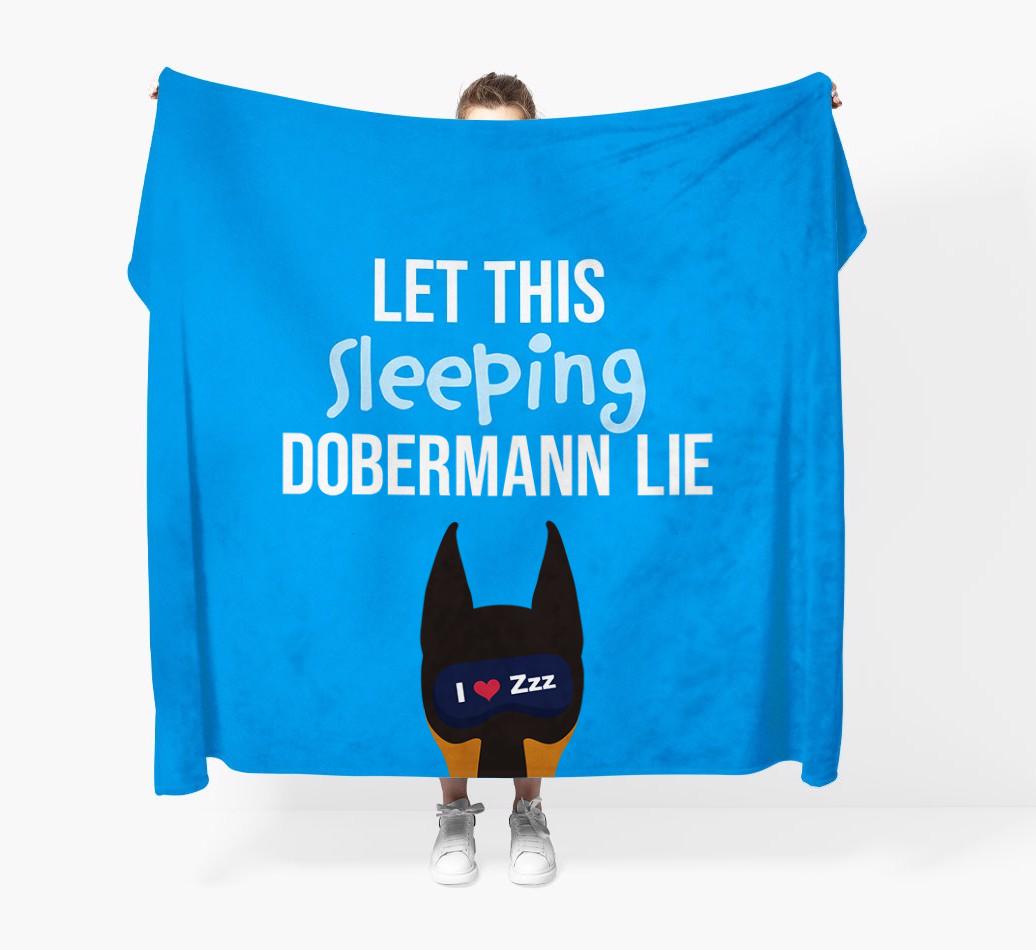 'Let that sleepy dog lie' - Personalized {breedFullName} Blanket