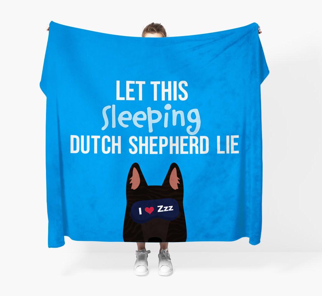 'Let that sleepy dog lie' - Personalized {breedFullName} Blanket