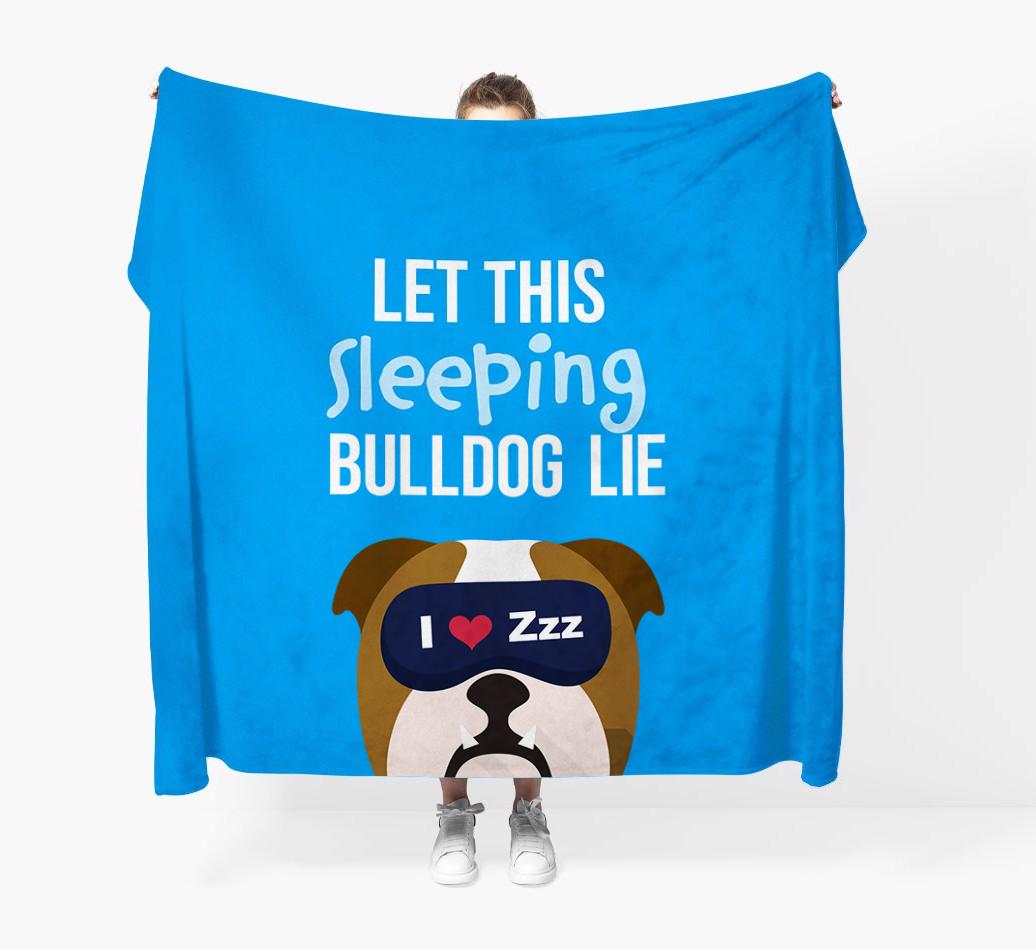 'Let that sleepy dog lie' - Personalized {breedFullName} Blanket