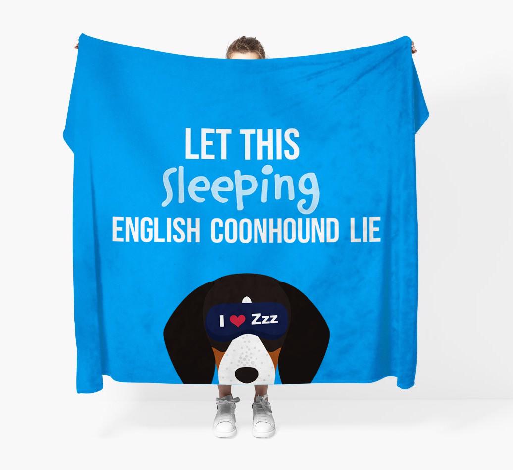'Let that sleepy dog lie' - Personalized {breedFullName} Blanket