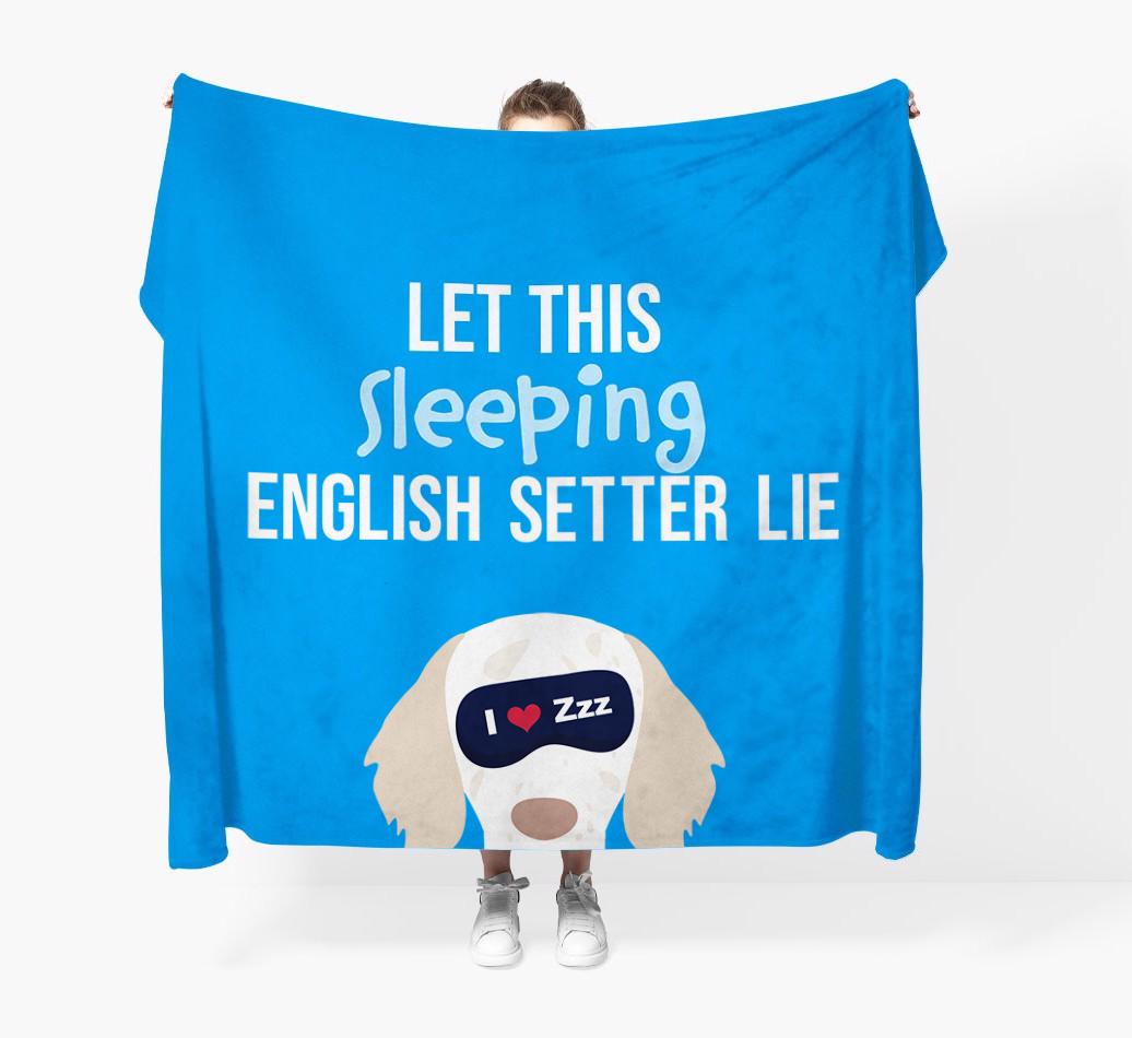 'Let that sleepy dog lie' - Personalized {breedFullName} Blanket
