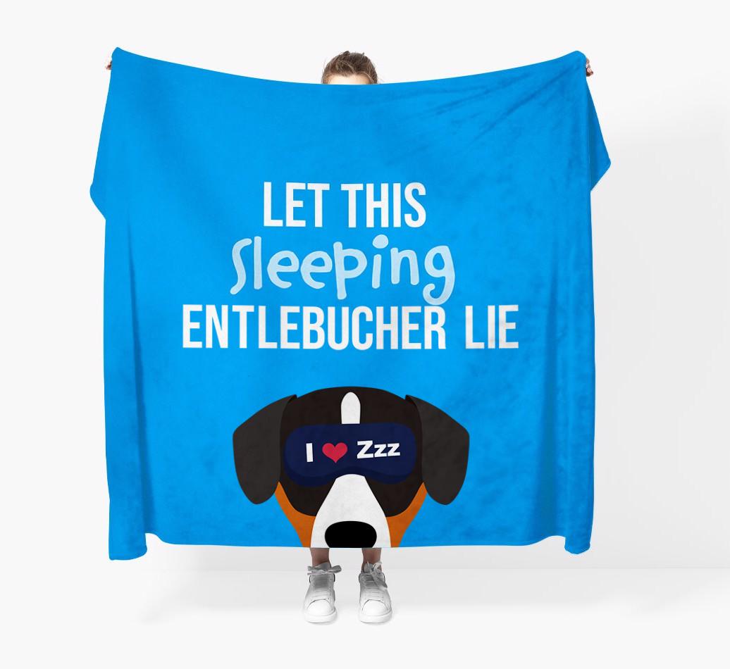 'Let that sleepy dog lie' - Personalized {breedFullName} Blanket