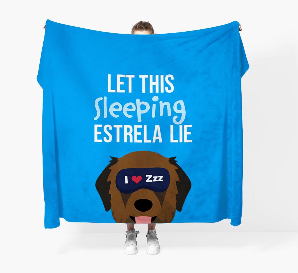'Let that sleepy dog lie' - Personalized {breedFullName} Blanket