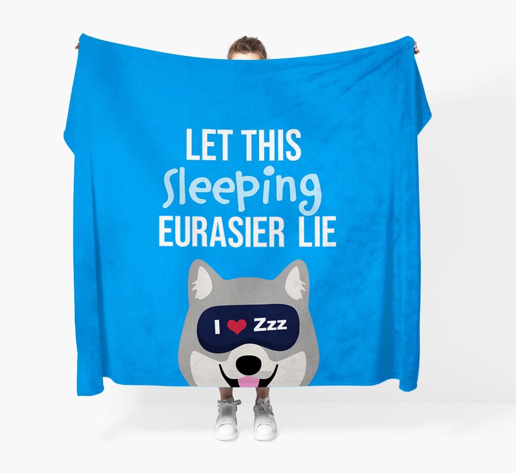'Let that sleepy dog lie' - Personalized {breedFullName} Blanket