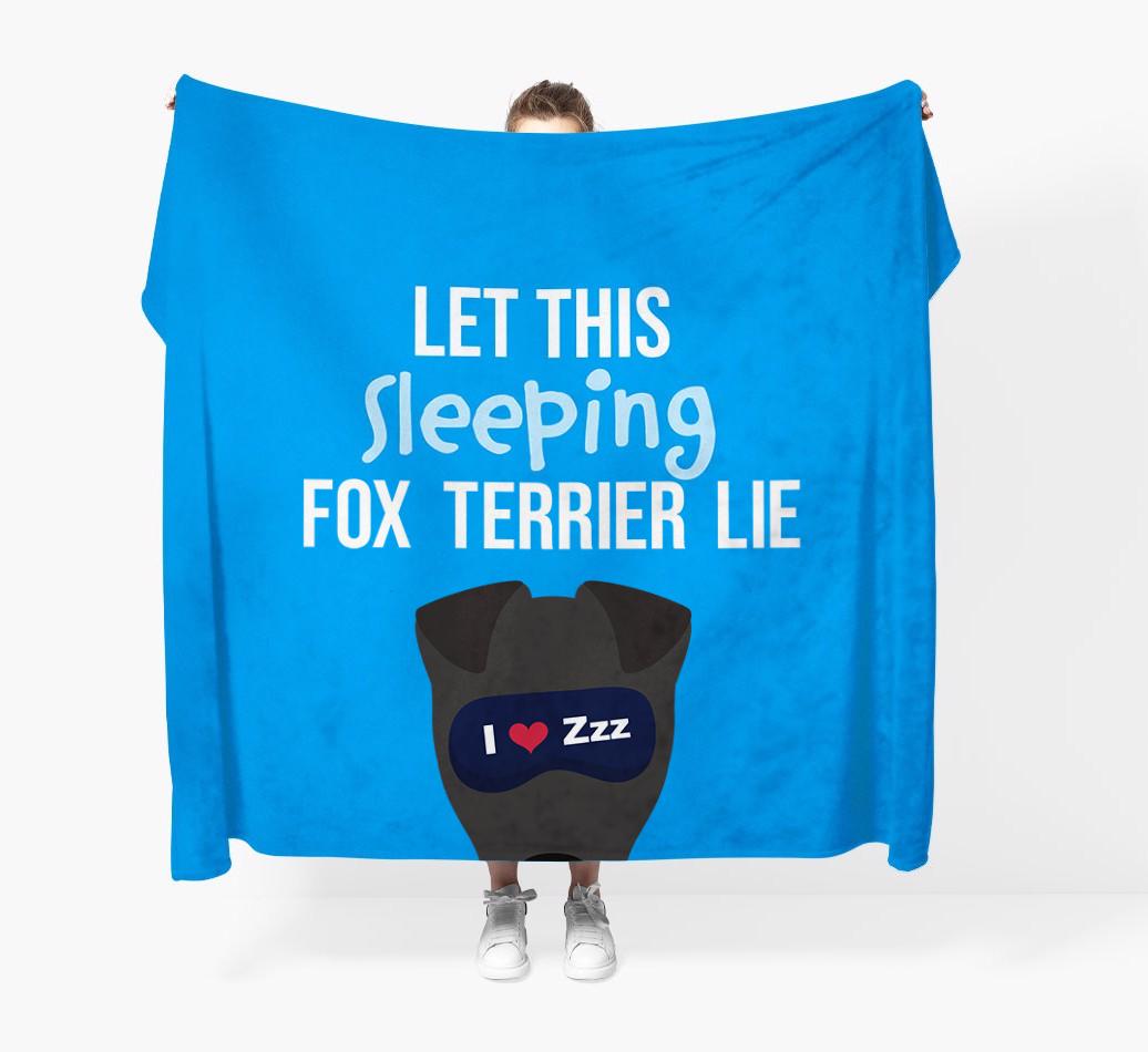'Let that sleepy dog lie' - Personalized {breedFullName} Blanket