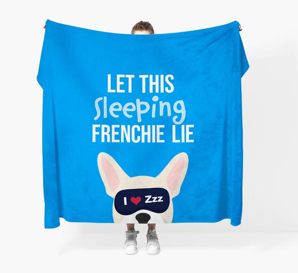 'Let that sleepy dog lie' - Personalized {breedFullName} Blanket