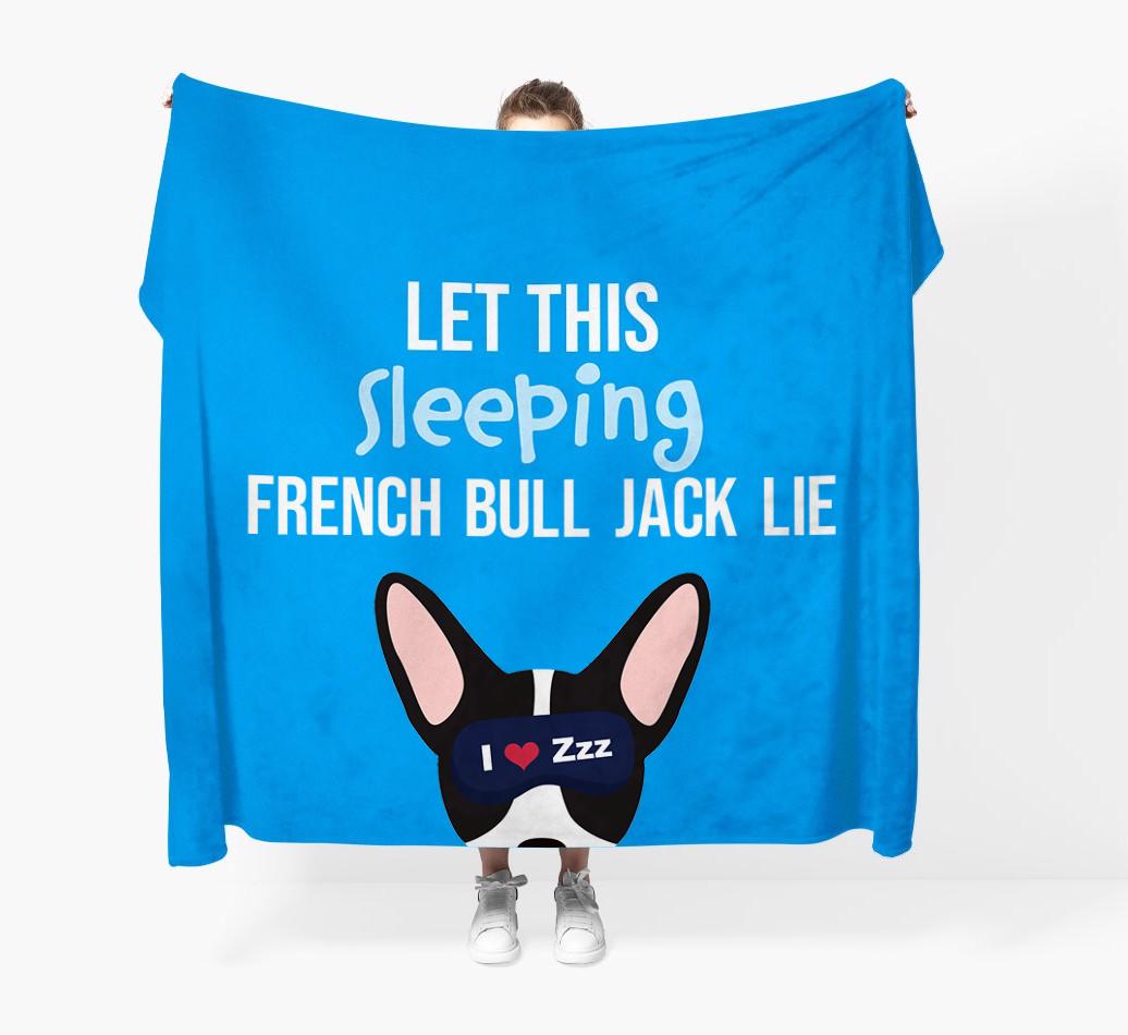 'Let that sleepy dog lie' - Personalized {breedFullName} Blanket