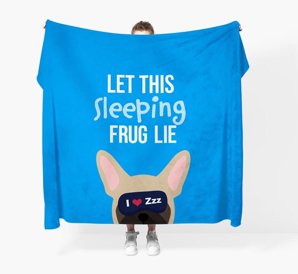 'Let that sleepy dog lie' - Personalized {breedFullName} Blanket