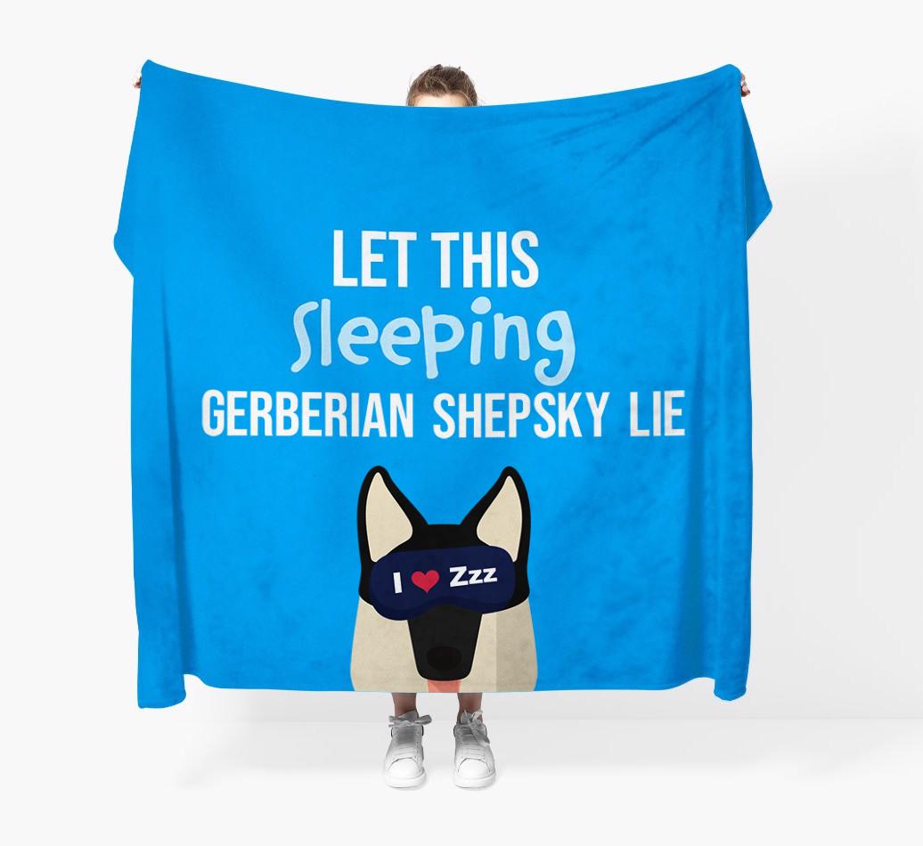 'Let that sleepy dog lie' - Personalized {breedFullName} Blanket
