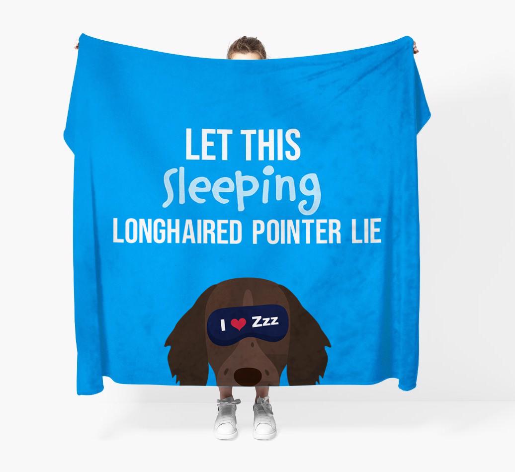 'Let that sleepy dog lie' - Personalized {breedFullName} Blanket