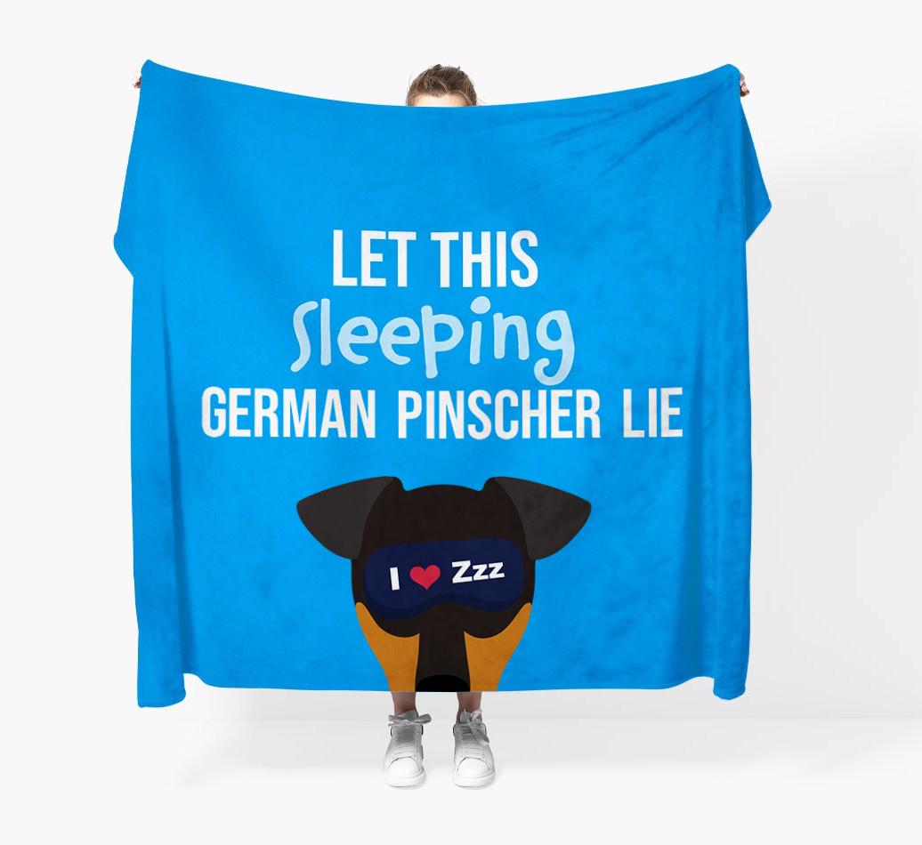 'Let that sleepy dog lie' - Personalized {breedFullName} Blanket