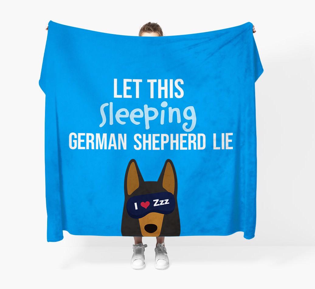 'Let that sleepy dog lie' - Personalised {breedFullName} Blanket