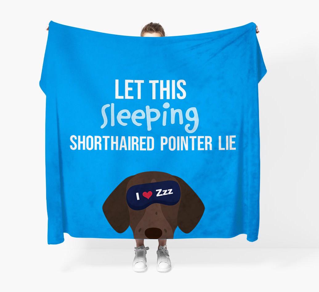 'Let that sleepy dog lie' - Personalized {breedFullName} Blanket