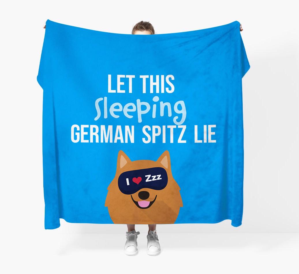 'Let that sleepy dog lie' - Personalized {breedFullName} Blanket