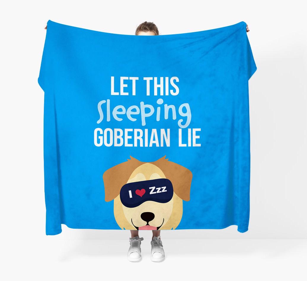 'Let that sleepy dog lie' - Personalized {breedFullName} Blanket
