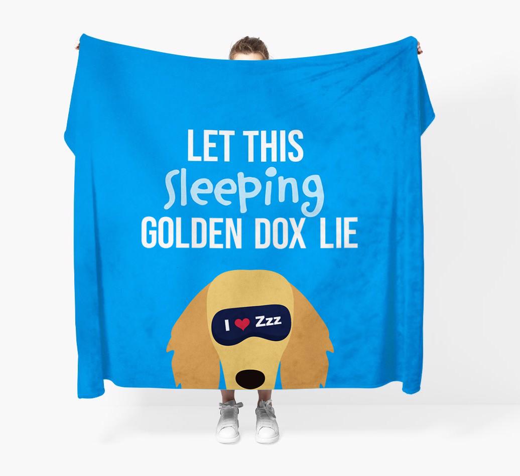 'Let that sleepy dog lie' - Personalized {breedFullName} Blanket