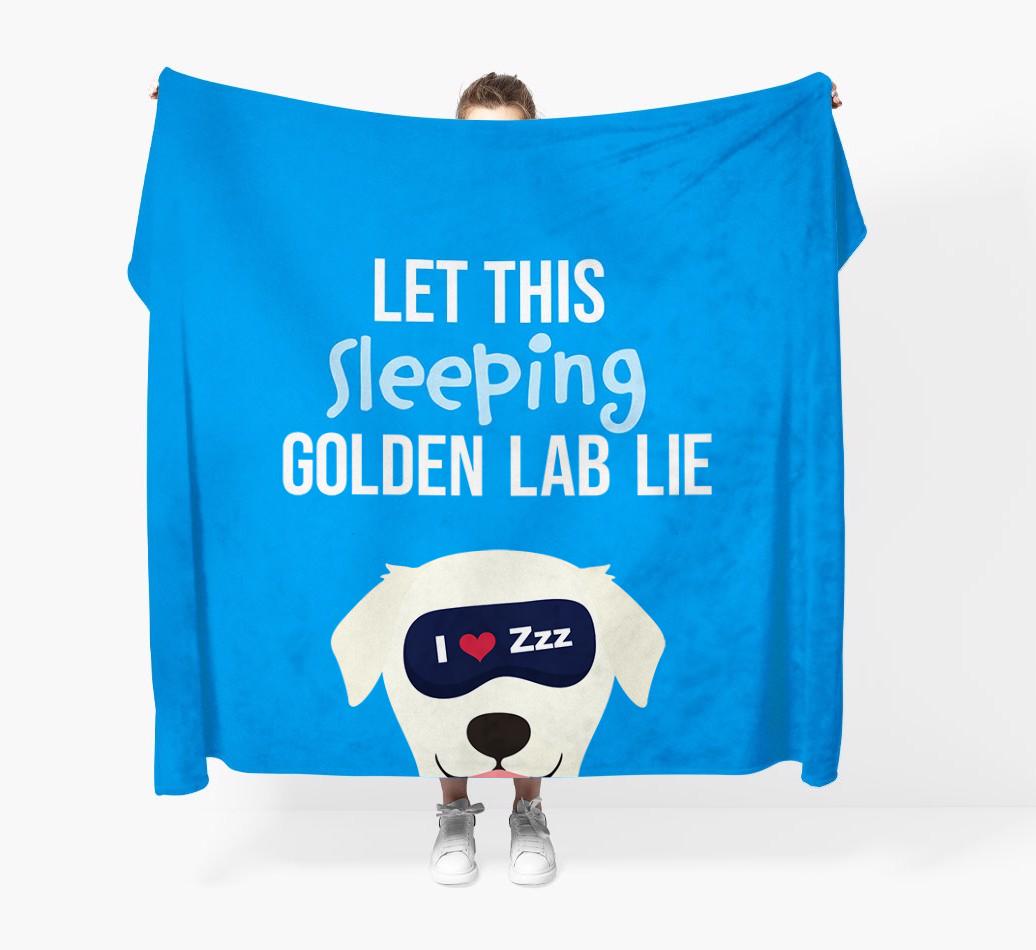 'Let that sleepy dog lie' - Personalised {breedFullName} Blanket