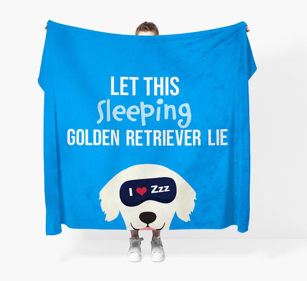 'Let that sleepy dog lie' - Personalized {breedFullName} Blanket